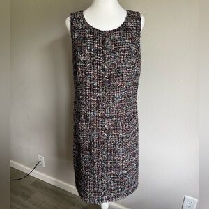 Talbots Multicolor Tweed Midi Dress